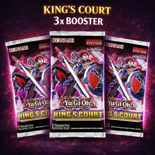 Yu-Gi-Oh! 3x Booster Kings Court KICO Booster Bundle 1. Auflage (Deutsch)