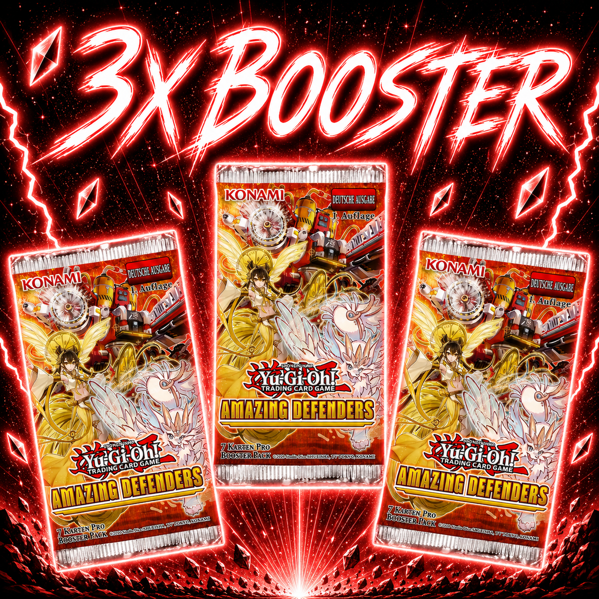 Yu-Gi-Oh! Amazing Defenders AM 3x Booster 1. Auflage (DE)