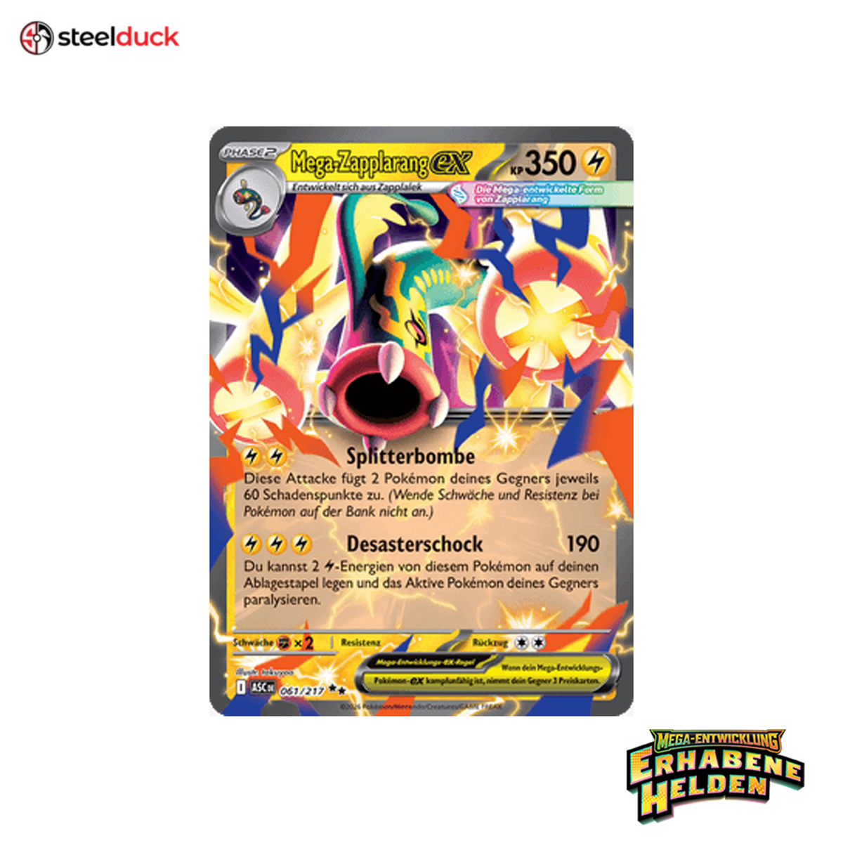 Mega-Zapplarang ex (061/217) Erhabene Helden - Double Rare