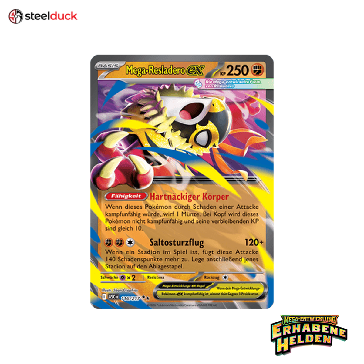 Mega-Resladero ex (116/217) Erhabene Helden - Double Rare