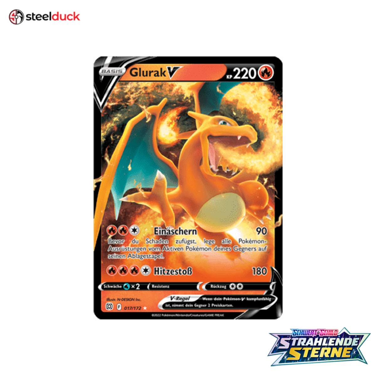 Glurak V (017/172) Strahlende Sterne - Holo Rare V