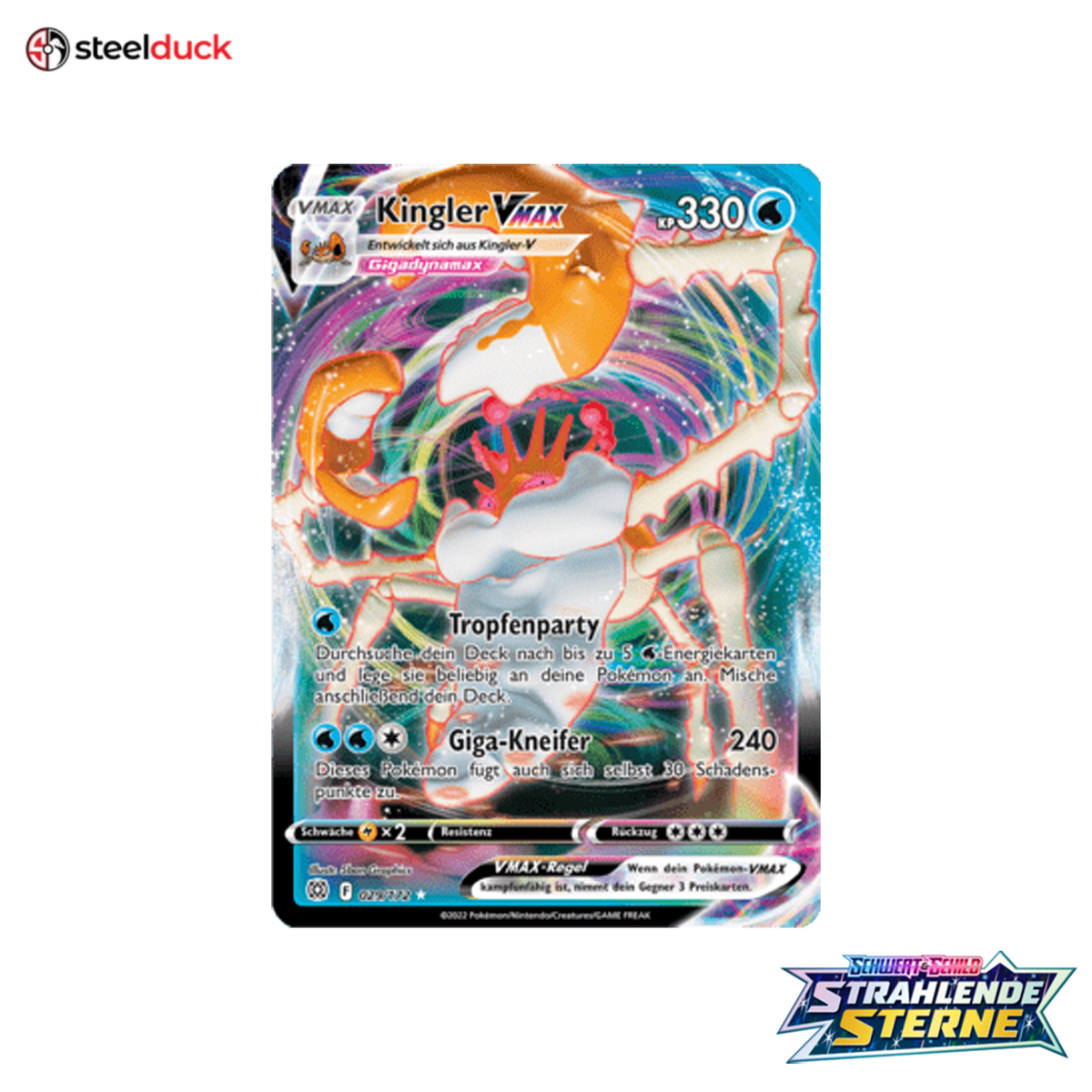 Kingler VMAX (029/172) Strahlende Sterne - Holo Rare VMAX