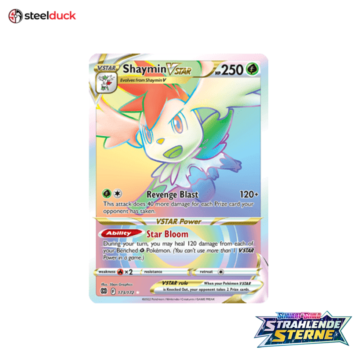 Shaymin VSTAR (173/172) Strahlende Sterne - Rainbow Rare