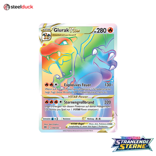 Glurak VSTAR (174/172) Strahlende Sterne - Rainbow Rare