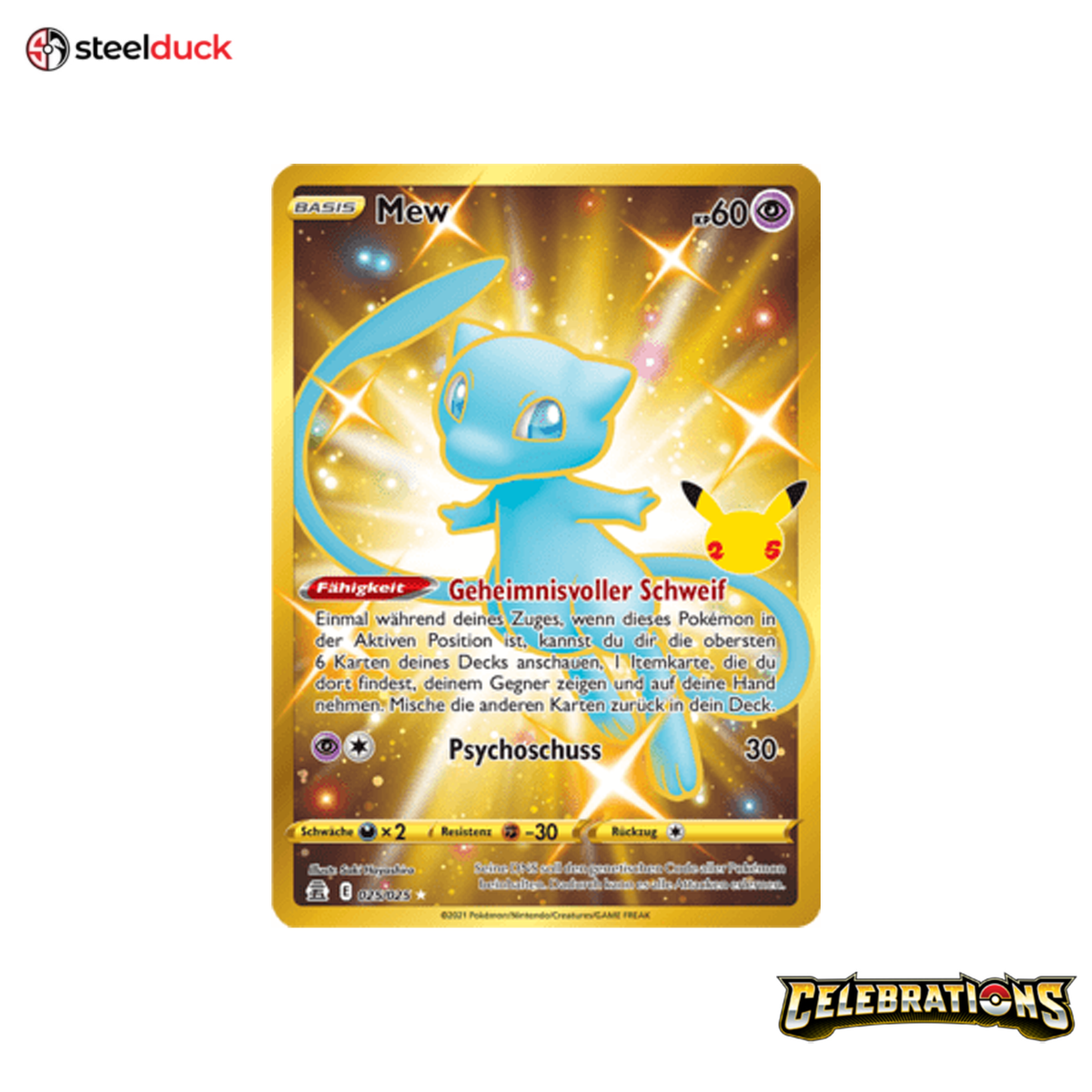 Mew (025/025) Celebrations - Secret Rare