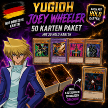 Yugioh JOEY WHEELER 50 KARTENPAKET - INKL 20 HOLOS + 1 ROTÄUGIGER SCHWARZER DRACHE!