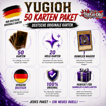 Yugioh YAMI YUGI 50 KARTENPAKET - INKL 20 HOLOS + 1 DUNKLEN MAGIER GARANTIERT!