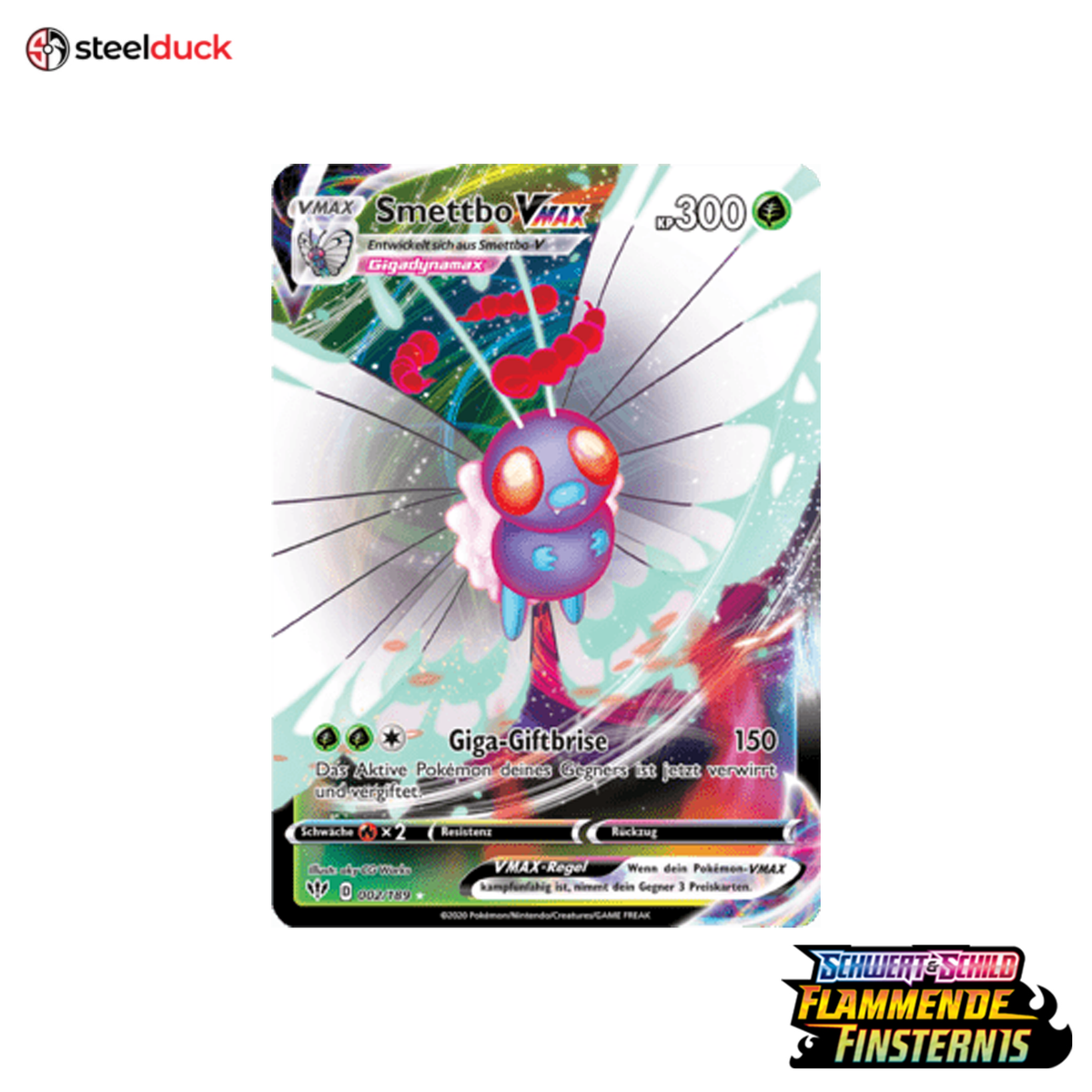 Smettbo VMAX (002/189) Flammende Finsternis - Holo Rare VMAX