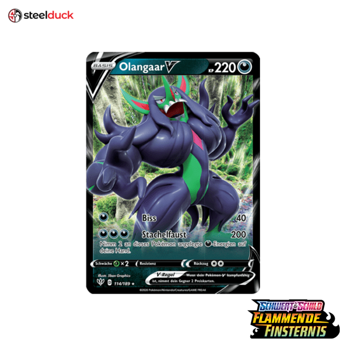 Olangaar V (114/189) Flammende Finsternis - Holo Rare V