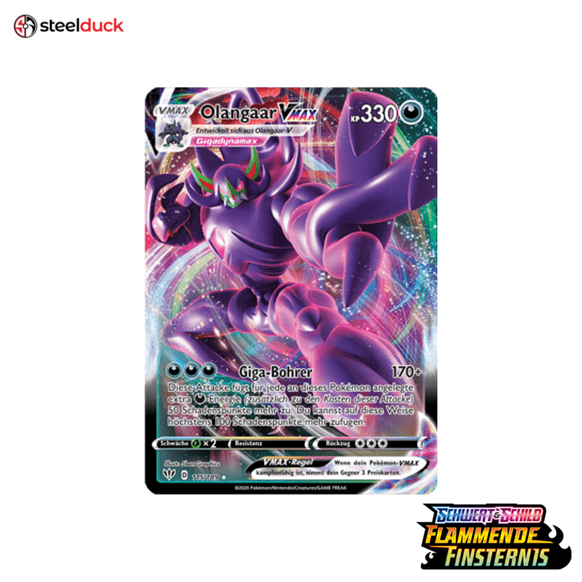 Olangaar VMAX (115/189) Flammende Finsternis - Holo Rare VMAX