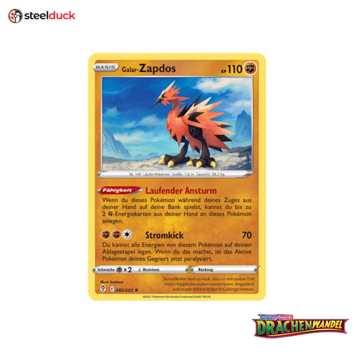 Galar-Zapdos (082/203) Drachenwandel - Holo Rare