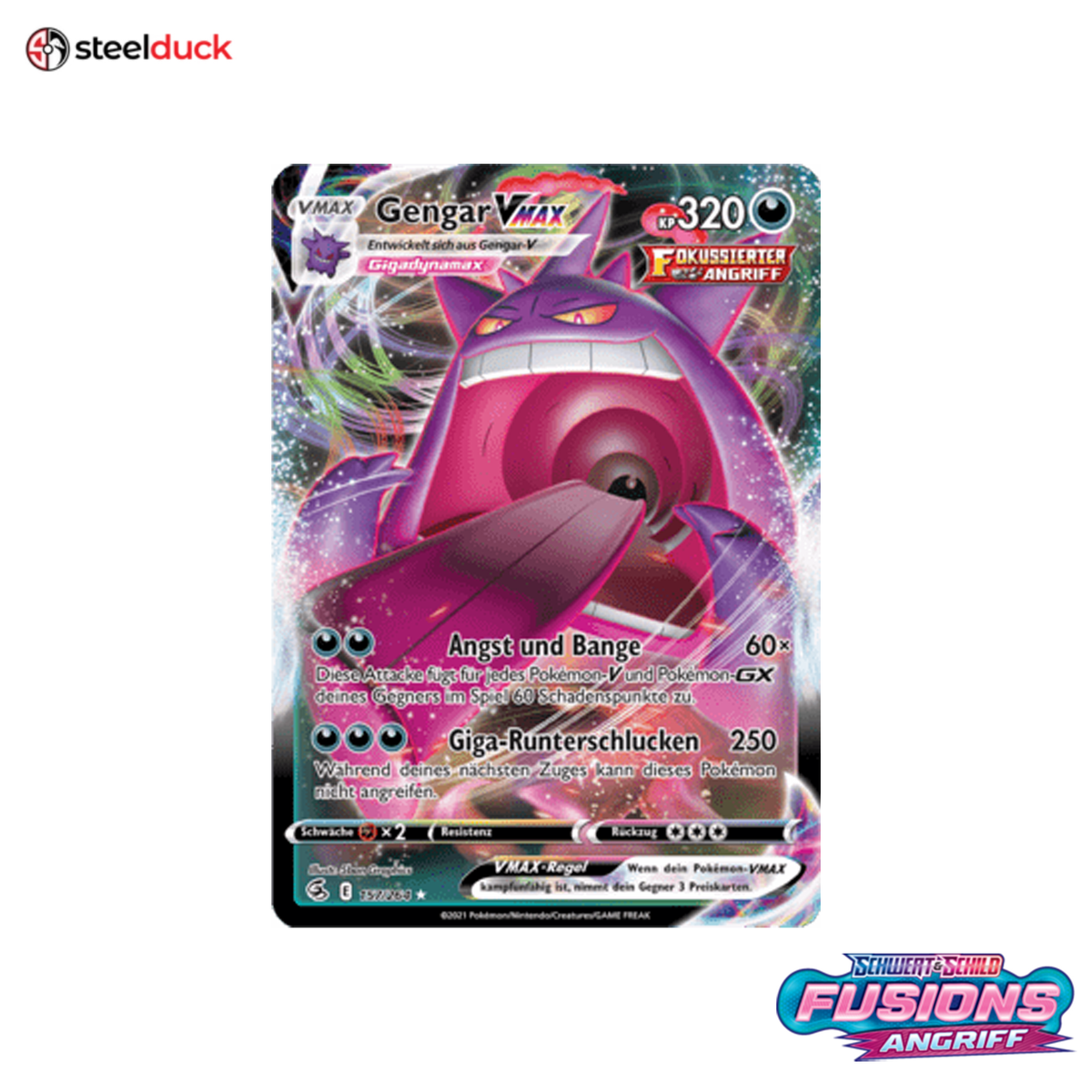 Gengar VMAX (157/264) Fusionsangriff - Holo Rare VMAX
