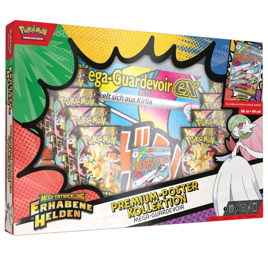 Mega-Entwicklung - Erhabene Helden - Premium-Poster-Kollektion: Mega Guardevoir ex (DE)