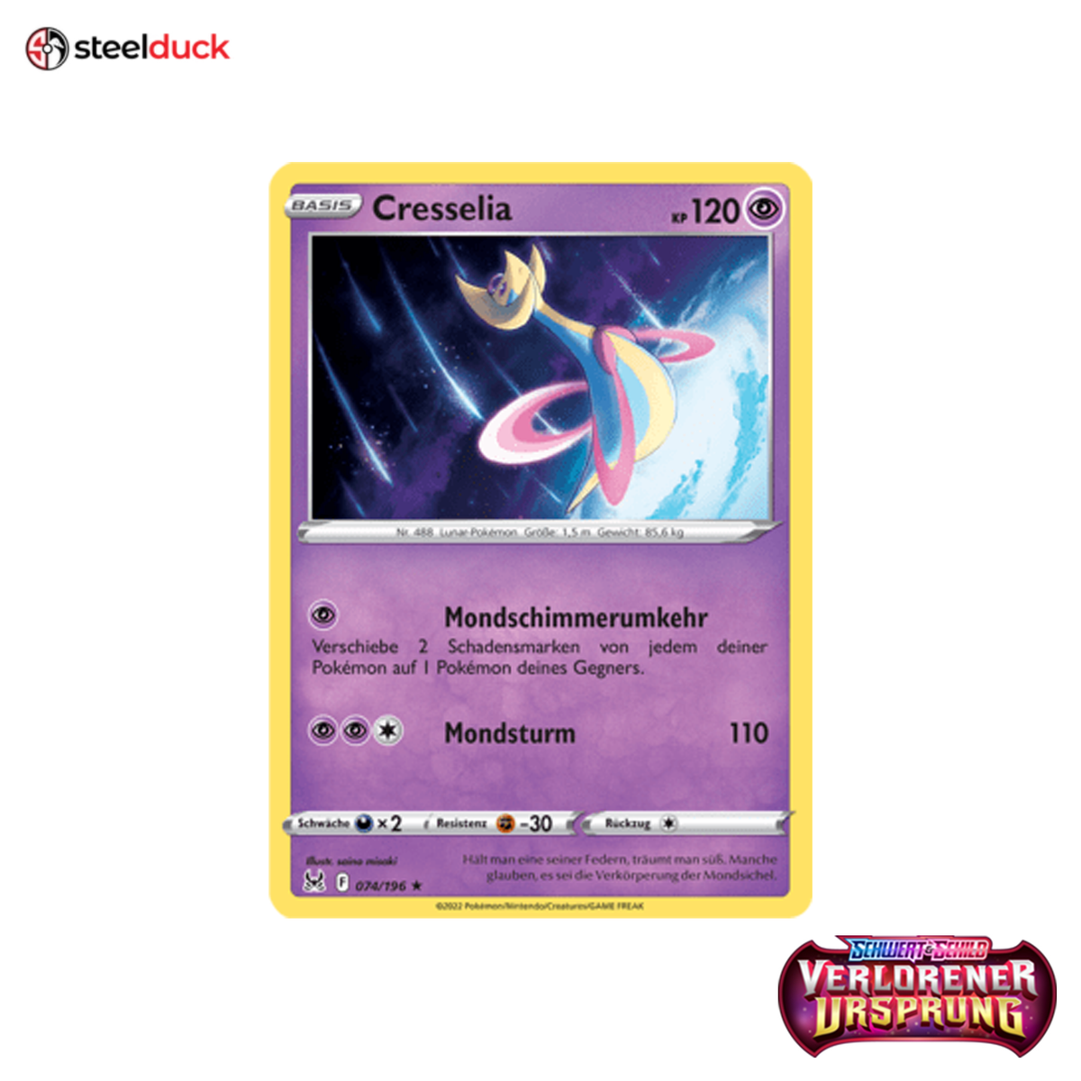 Cresselia (074/196) Verlorener Ursprung - Holo Rare