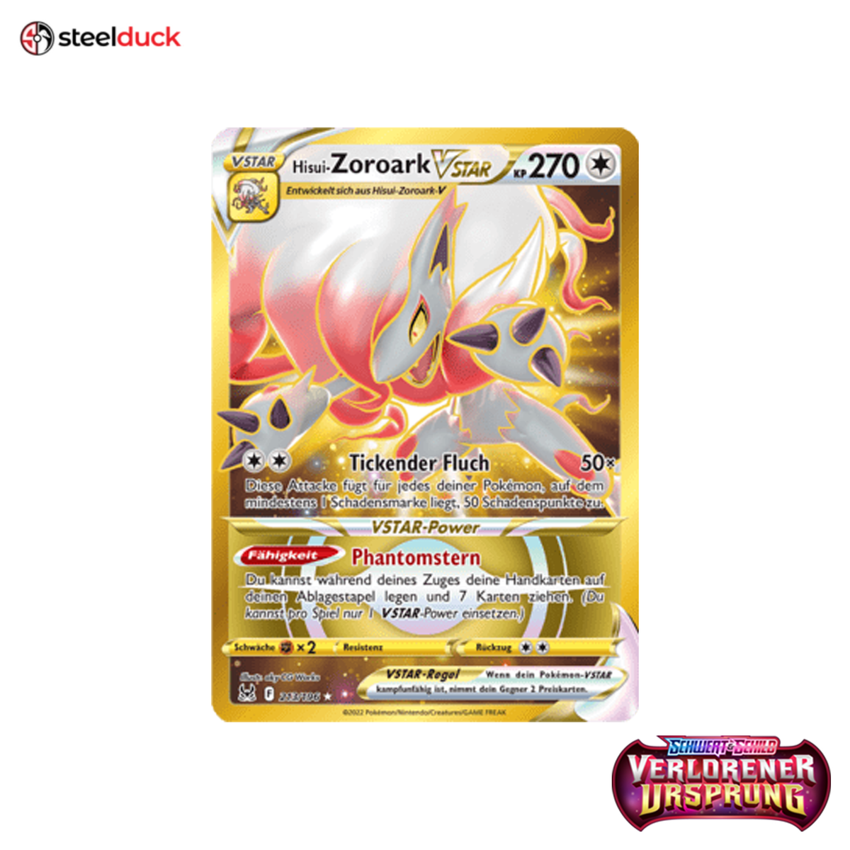 Hisui-Zoroark VSTAR (213/196) Verlorener Ursprung - Secret Rare