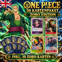 One Piece ZORO - 50 KARTETPAKET INKL 10 HOLOS + INKL 10 ZORO KARTEN - ENGLISCH