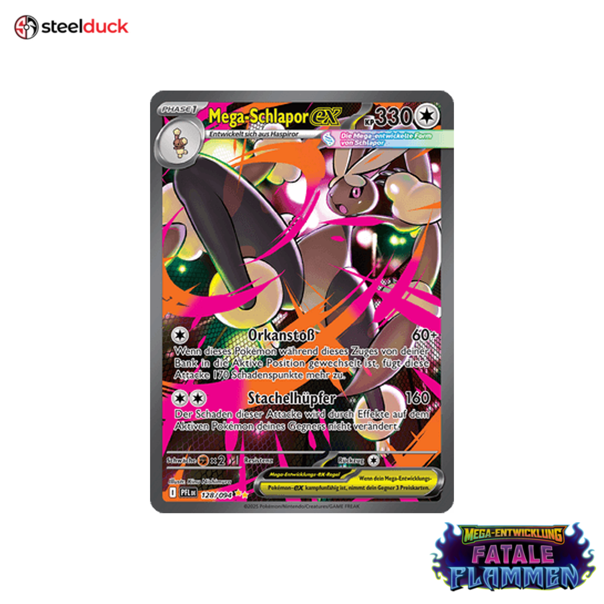 Mega-Schlapor ex (128/094) Fatale Flammen - Special Illustration Rare