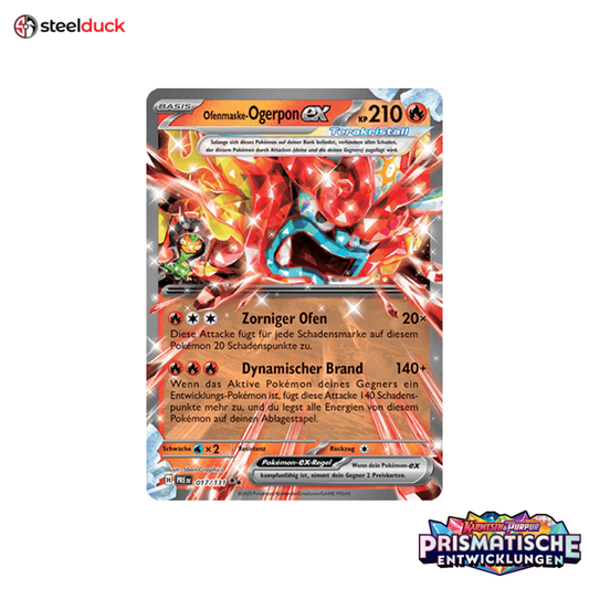 Ofenmaske-Ogerpon ex (017/131) Prismatische Entwicklungen - Double Rare