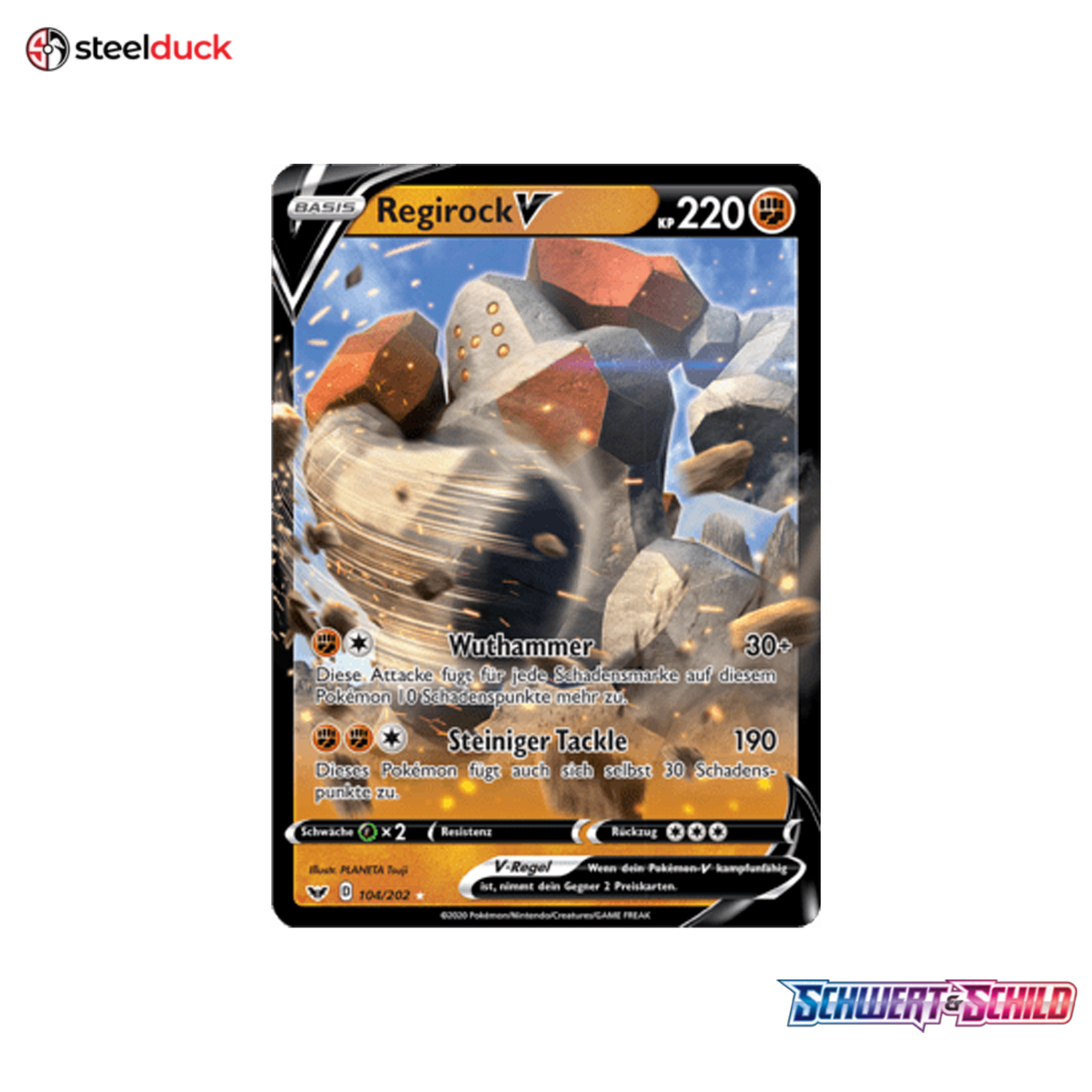 Regirock V (104/202) Schwert & Schild - Holo Rare V