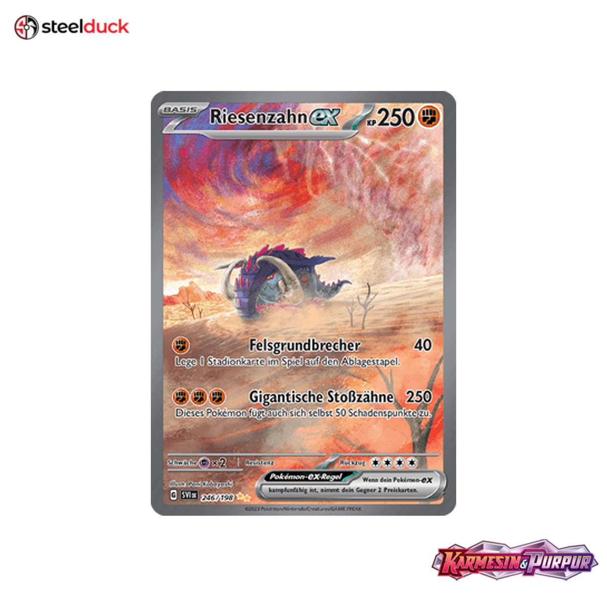 Riesenzahn ex (246/198) Karmesin & Purpur - Special Illustration Rare