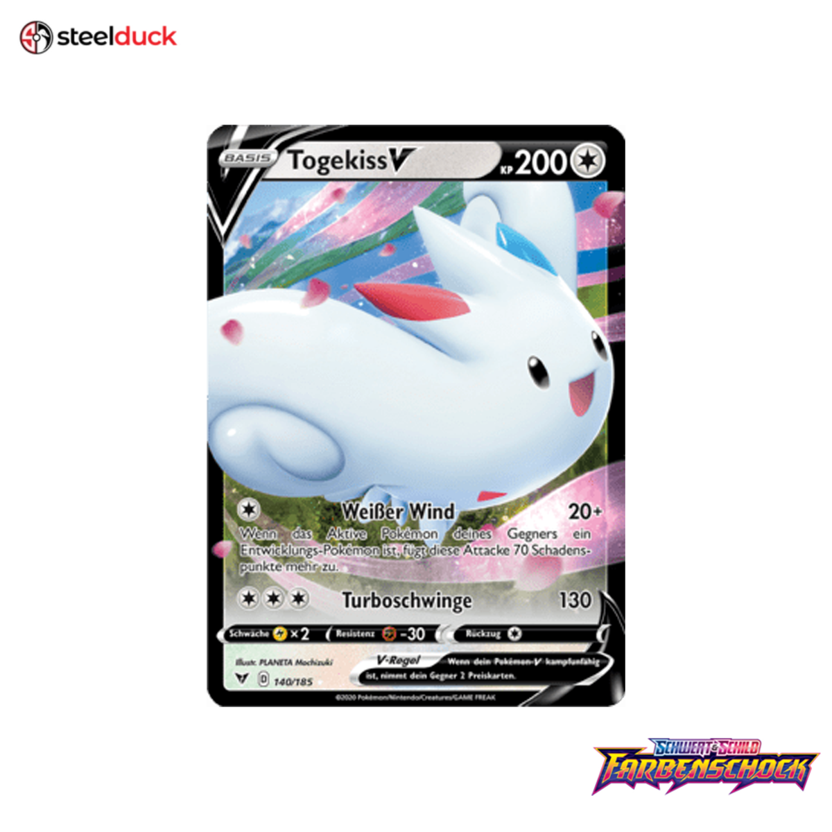 Togekiss V (140/185) Farbenschock - Holo Rare V