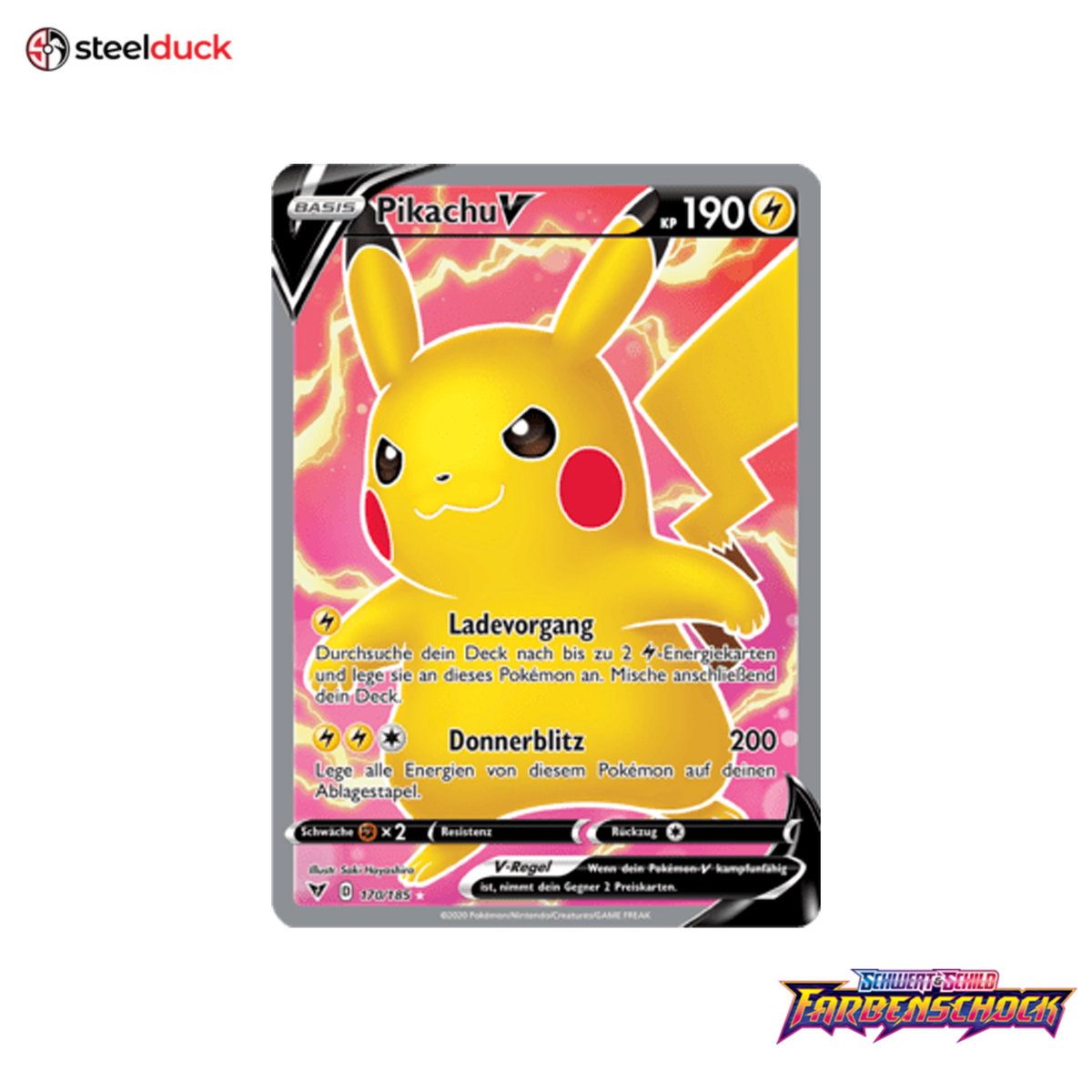 Pikachu V (170/185) Farbenschock - Ultra Rare