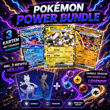 Pokémon Karten – POKÉMON POWER BUNDLE 3x EX MEWTU, HOOPA & KNAKRACK inkl. 3 MEWTU HÜLLEN | | 100 % Original