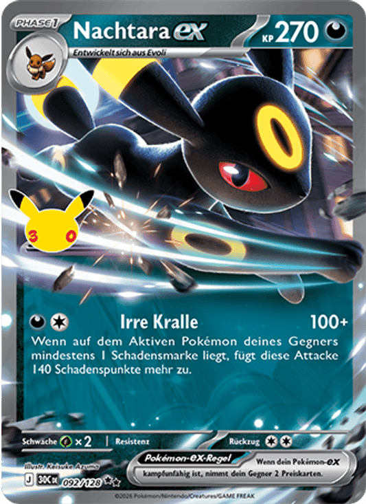 Nachtara ex (092/128) 30 Jahre - Double Rare